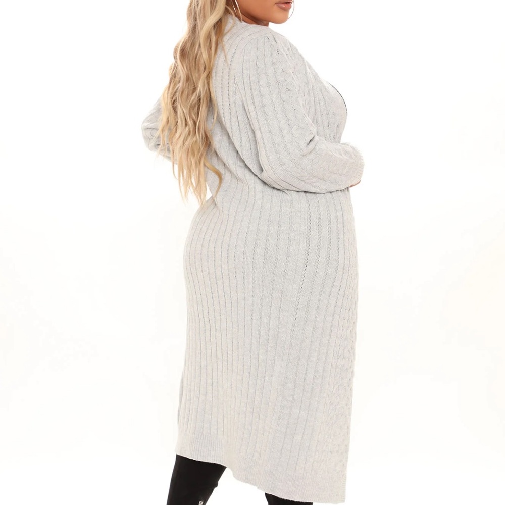 Long Gray Knit Cardigan🩶 - Picture 4 of 4